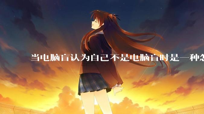 当电脑盲认为自己不是电脑盲时是一种怎样的体验？
